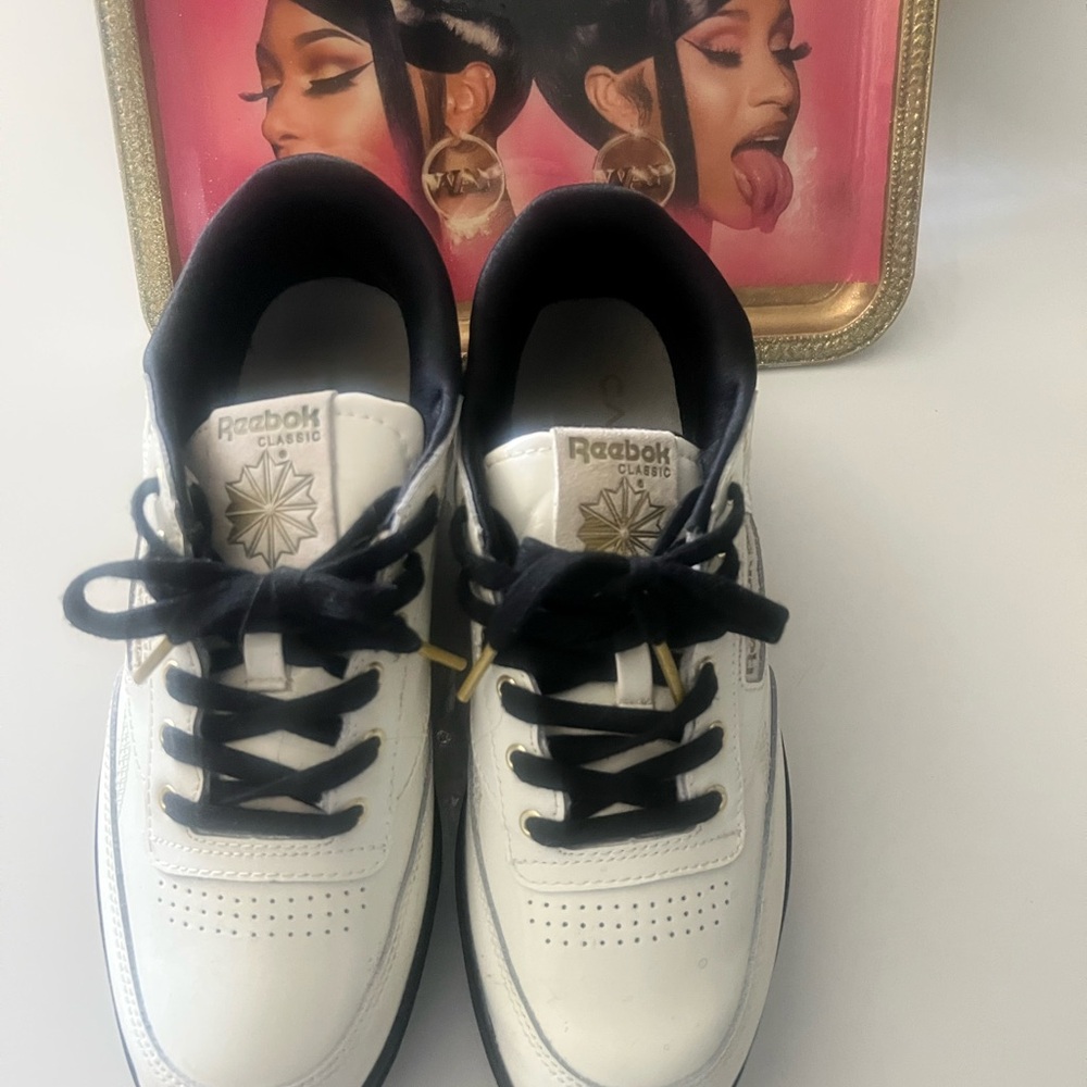 Reebok Women's Classic Black and White Athletic Shoes
